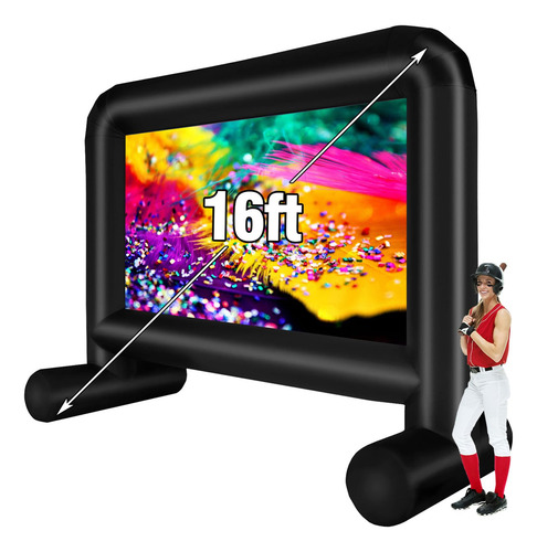 Pantalla Inflable De 16 Pies Para Exteriores Ews