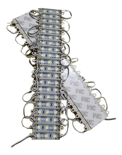 200 Módulos 3 Led 4040 T. Mediano 12v Ip65 Blanco Frio Puro 