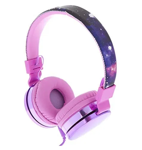 Claire Galaxy Print Auriculares De Diadema Color Morado