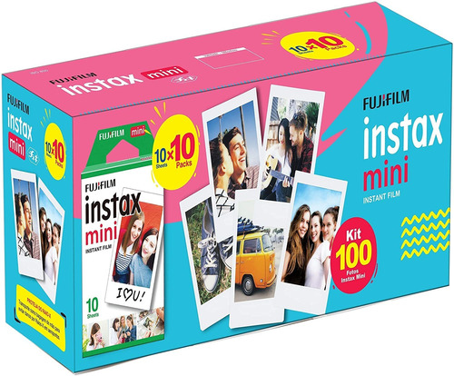 Filme Instantâneo Instax Mini Com 100 Poses Entrega + Rápida