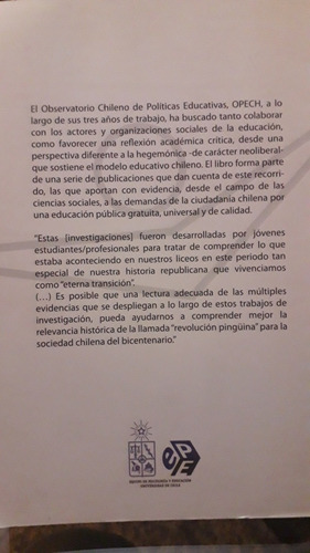 Juventud Y Enseñanza Media En Chile Del Bicentenario (Usado)