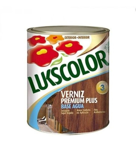 Verniz Madeira Base Água Imbuia Brilhante 900ml Lukscolor