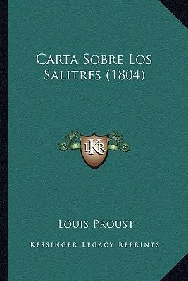 Libro Carta Sobre Los Salitres (1804) - Louis Proust