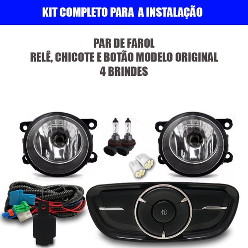 Imagem 2 de 2 de Kit Farol De Milha Fiat Argo E Cronos 2018 2019 Bt Mod Orig