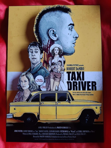 Cuadros De Madera Grandes 3d Taxi Driver