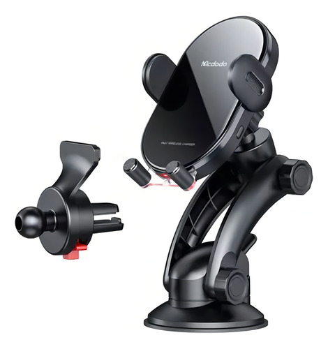 Carregador E Suporte Veicular Wireless E Indução15w 360º Cor Preto