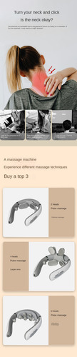 Masajeador Cervical Relax Lazy: Cuello Inteligente Con Pulso