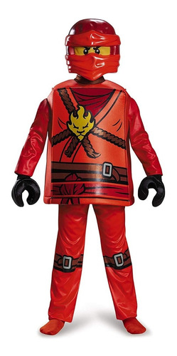 Disfraz Lego Ninjago Kai Rojo Para Niño Talla Chico Y Grande