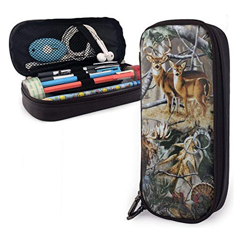 Estuche Lápices De Caza Camo Deer Bear Moose De Gran C...