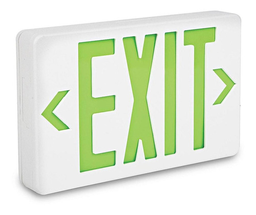 Señalamiento  Exit  Con Cableado-plástico Con Letras Verdes