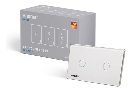 Interruptor Wifi Rf Vhome Vector 2 Canal Alexa Google Vshop