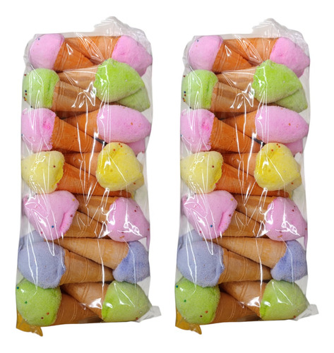 Barquillo Con Bombón 320pz Forma Helado Piña Limón Frambuesa