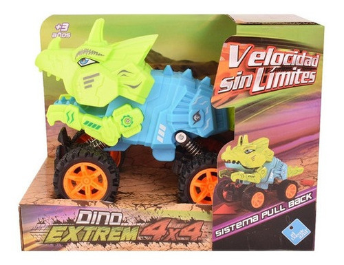 Dinosaurio Extremo Vehículo Monster 4x4 Pullback Duende Azul