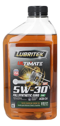 Aceite De Motor Ultimate Sintetico 5w-30 1/4 Gl