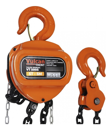 Levantador Manual De Até 5 Toneladas - Modelo Vt5005 Vulcan