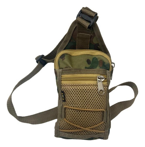 Bolsa Masculina Pochete Transversal Ombro Simples Cor Verde Camuflado