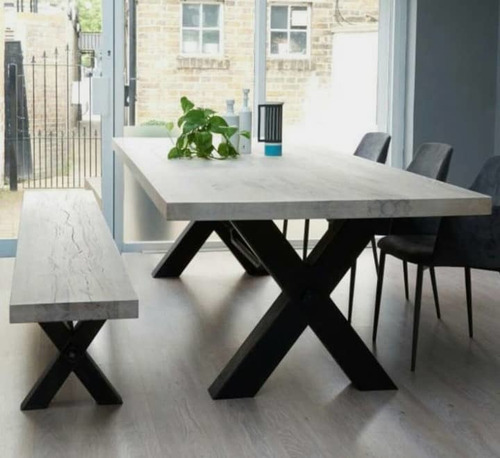 Imagen 7 de 7 de Mesa De Madera Estilo Industrial