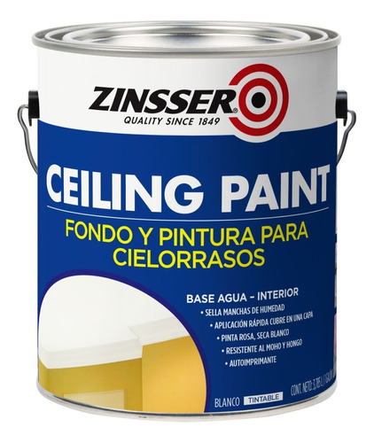 Fondo Y Pintura Para Cielorrasos Ceiling Paint 3,78l Zinsser