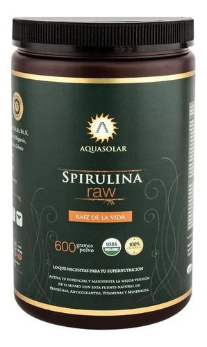 Spirulina Raw Polvo Aq 100% Orgánico 600 Grs