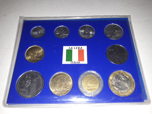 Monedas De Italia X 10 En Blíster La Lira (Usado)