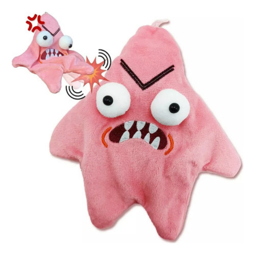 Modoumaket Muñeco De Peluche De Estrella De Mar Enojada En Movimiento Color Rosa