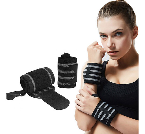 Par Muñequera Fitness Con Levantamiento De Elasticada