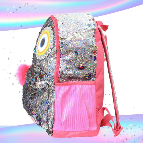 Imagen 3 de 6 de Mochila Lentejuela Reversible Magica Cambia Color Escolar