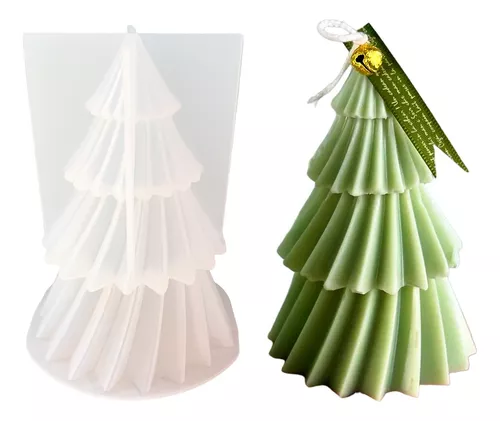 Molde De Silicón Para Velas Pino Árbol de Navidad – Creaciones Marypao