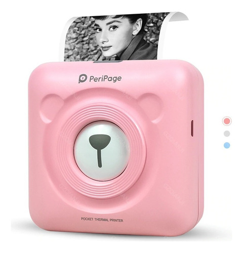 Miniimpresora Bluetooth Peripage 304 dpi Hd de alta resolución en color rosa