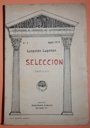 Seleccion De Poesias Leopoldo Lugones 1919 Ruben Dario B2