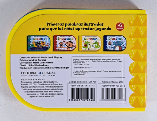 Primeras Palabras. Numeros - Ladrillitos Libro Infantil