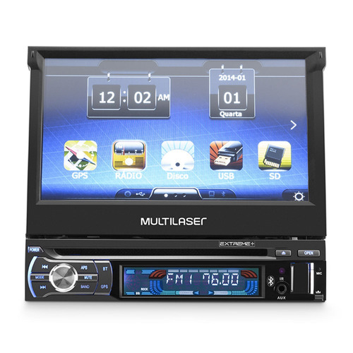 Dvd Automotivo Retrátil Multilaser Extreme Gp044 Com Nf