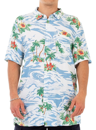 Camisa Hawaiana Viscosa Cloud Nine Quiksilver Hombre