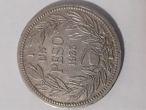 Moneda Chile 1 Peso 1933 Niquel (x1091