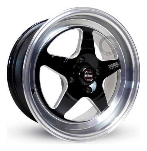 Par Roda Weld Rts 4x100/5x114 Aro 15 Kr Modelo C14 + Bicos Cor Tala 7 4x100