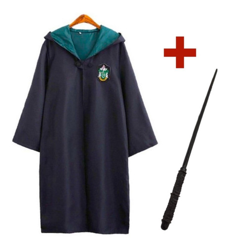 Cosplay Harry Potter Capa Slytherin + Varita Severus Snape