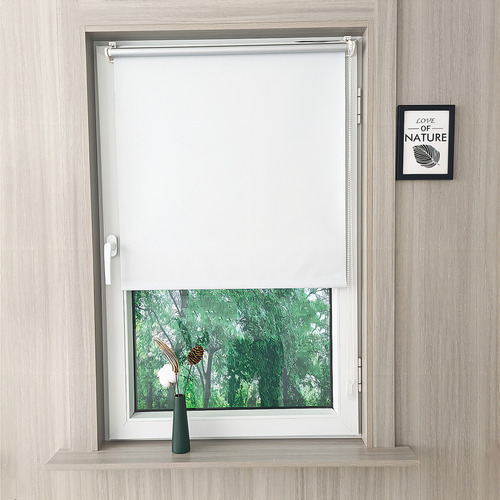Cortina Roller Blackout 160 Ancho X 130 Alto Entrega Rapida Lista Para Instalar Color Blanco Al Exterior