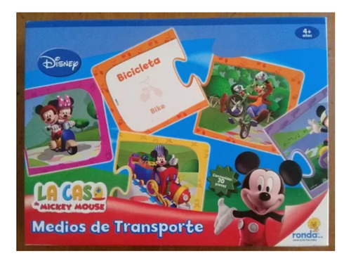 Juego Educativo Rompecabezamedios De Transporte Mickey Mouse