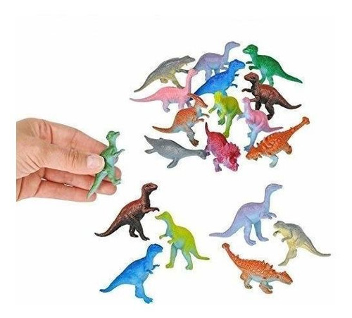 24 Piezas Conjunto De Mini-dinosaurios De Plástico 3 C...