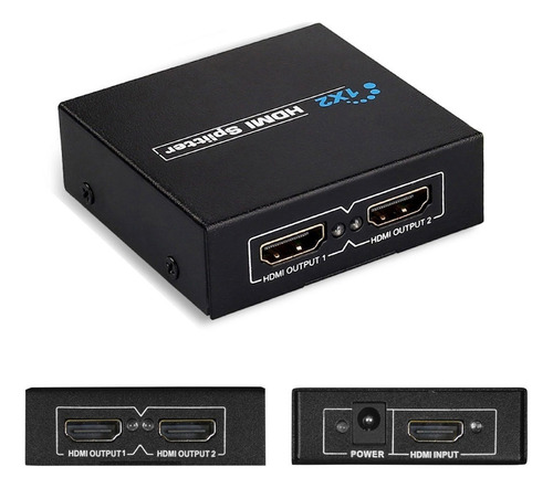 Splitter Hdmi De 2 Puertos O Salidas Full Hd 1080p 3d 1x2