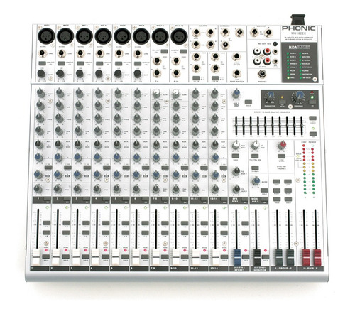 Mixer Phonic Mu1822x 8xlr 2st Eq Aux - Outlet