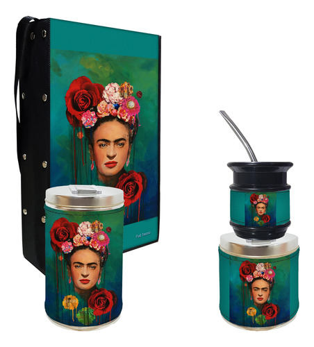 Set Matero 4 Piezas Abmny Frida Kahlo 2 Excelente Calidad