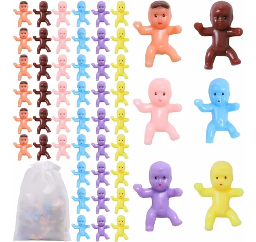 Uratot 204 Pieces Mini Plastic Mini Toys 6 Colors Plastic To