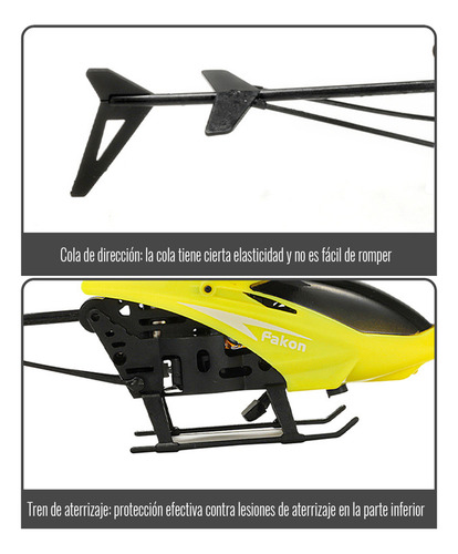 Helicóptero Control Remoto Recargable Niño Juguete Con Led