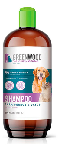 Shampoo Perros Y Gatos 500ml Greenwood Mascota