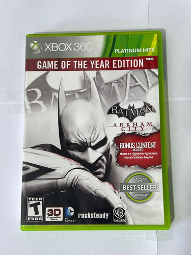 Jogo Batman Arkham City Xbox 360 Original.