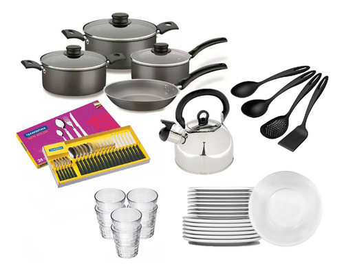 Set Juego De Cocina Batería 54 Piezas Tramontina LG