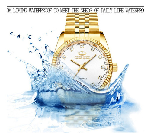 Elegante Reloj De Pulsera Luminoso De Cuarzo De Lujo