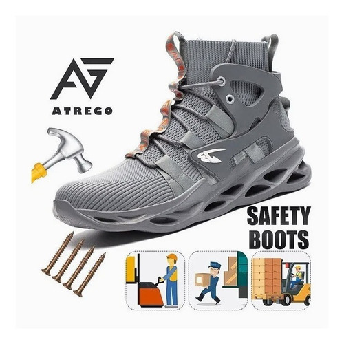 Zapatos De Seguridad Industrial Atrego Antigolpes