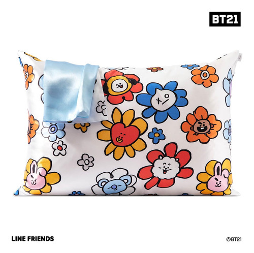 Funda De Almohada De Satén Kitsch X Bt21 (koya) Para Cabello